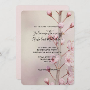 Invitation Fleurs de cerise en fleurs Mariage Invite