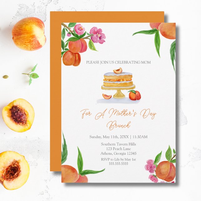 Invitation Fleurs de cerisier en aquarelle pour le brunch de  (Créateur téléchargé)
