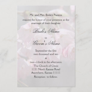 Invitation Fleurs de cerisier et vers épousant II