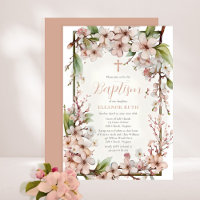 Fleurs de cerisier rose Fille Printemps Baptême fl