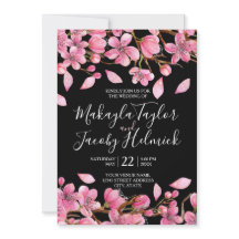 Fleurs de cerisiers roses sur le Mariage noir