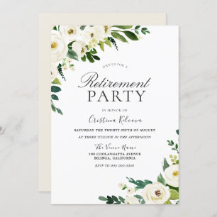 Invitation Fleurs de Champagne Blanche