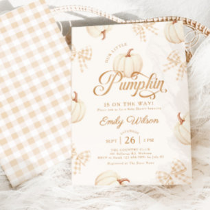 Invitation Fleurs de Citrouille Blanche Toutes Blanches pour