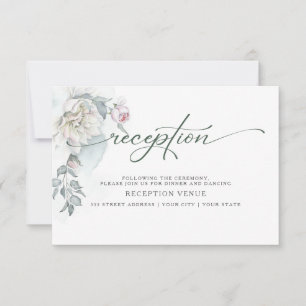 Invitation Fleurs de cottage rose ivoire