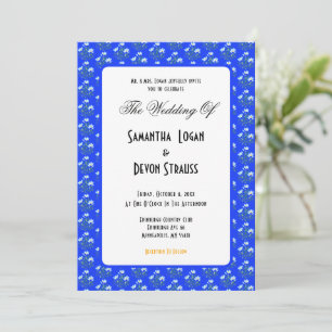 Invitation Fleurs de Crocus Bleu