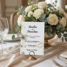 Fleurs de croquis d'or moderne | Mariage blanc