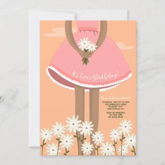 Invitation Fleurs de cueillette Fête d'anniversaire