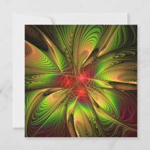 Invitation Fleurs de fantaisie fractale douces et tendres