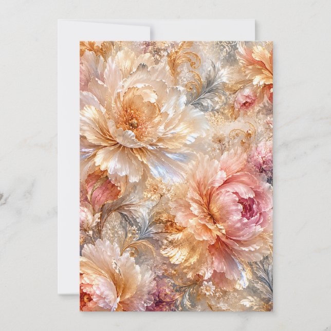 Invitation Fleurs de Fantaisie Luxueuses (Devant)