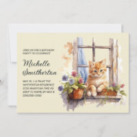 Fleurs de fenêtre de chaton jaune Anniversaire