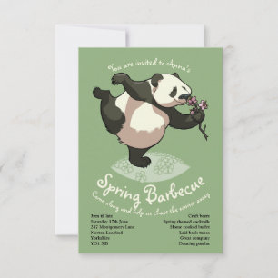 Invitation Fleurs De Fleur De Fleur De Fleur De Panda Belle A