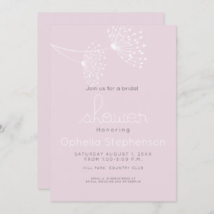 Invitation Fleurs de gribouillis minimes modernes Rose rose e