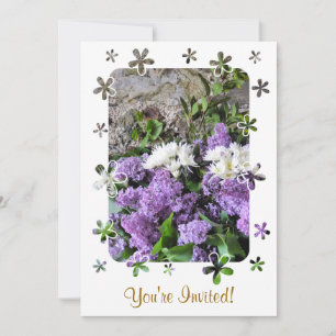 INVITATION FLEURS DE JARDIN
