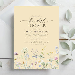 Invitation Fleurs de jardin élégantes pour la douche de la ma
