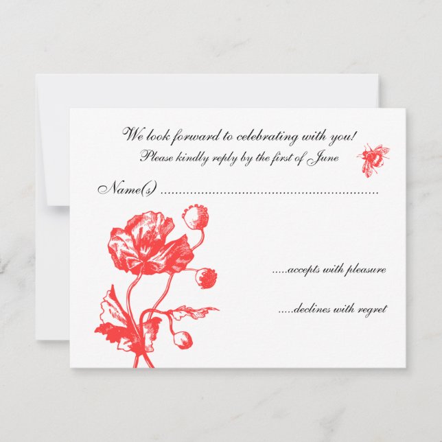 Invitation Fleurs de Jardin RSVP (Devant)