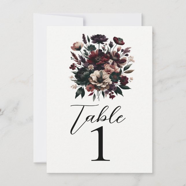 Invitation Fleurs de jardin rustiques lunatiques mariage bohè (Devant)