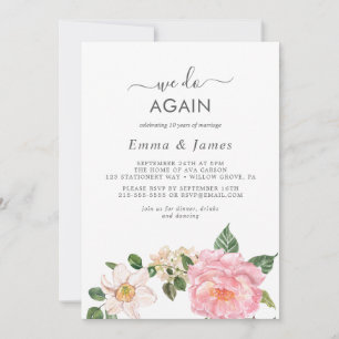 Invitation Fleurs de la Terre Rustique "Nous le refaisons" Re