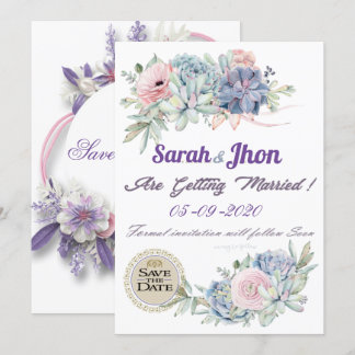Invitation Fleurs de Lavande Violette Imprimable Enregistrer 