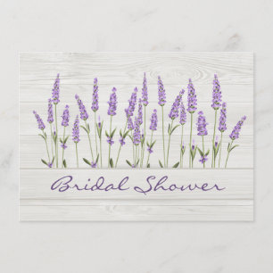 Invitation Fleurs de lavande violette sur Fête des mariées de