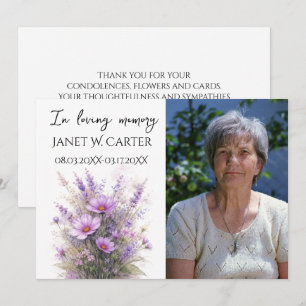 Invitation Fleurs de lilas violet en souvenir