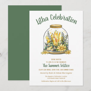 Invitation Fleurs de Litha Été, Feuillage & Cristaux de Citri