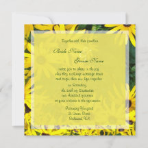 fleurs de marguerite d'été jaune vif faire part de