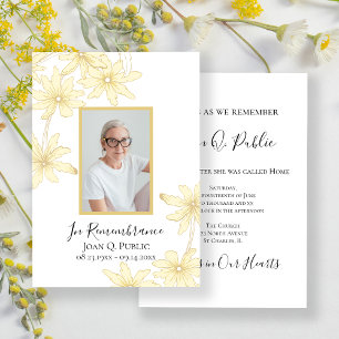 Invitation Fleurs de marguerite jaune pâle Anniversaire de la