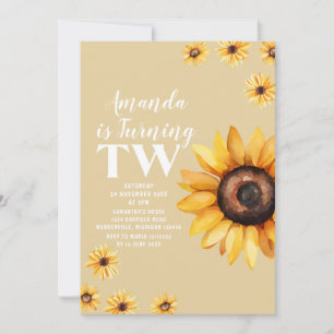 Invitation Fleurs de marguerite rétro Fleurs de soleil deuxiè