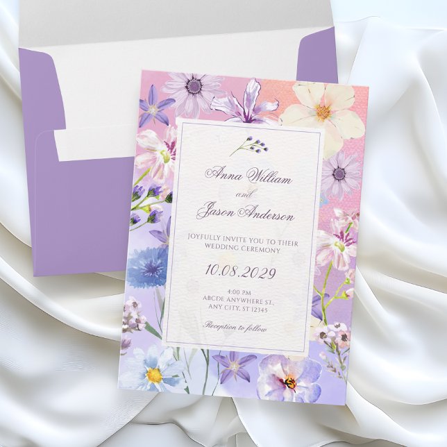Invitation Fleurs de mariage (Créateur téléchargé)