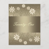 Fleurs de métal de bronze étain crème 21e annivers