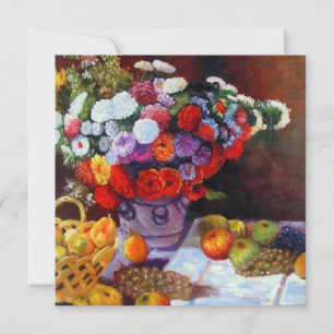 Invitation Fleurs de Monet et fruits