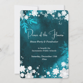 Invitation Fleurs de neige - Événement de collecte de fonds h