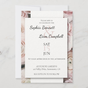 Invitation Fleurs de papillon rose rousse moderne