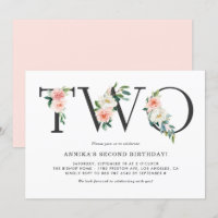 Fleurs de Pêche Aquarelle Floral Deuxième Annivers