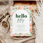 Invitation Fleurs de Pêche Arch tendance moderne 50e annivers<br><div class="desc">Fleurs de Pêche Arch tendance moderne 50e anniversaire Invitation</div>