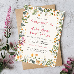 Invitation Fleurs de pivoine de marguerite botanique Fête de 