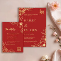 Fleurs de pivoine Détails de mariage rouge moderne