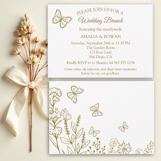 Invitation Fleurs de prairie Mariage Brunch (Créateur téléchargé)