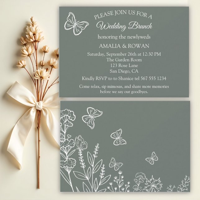 Invitation Fleurs de prairie Mariage Brunch (Créateur téléchargé)