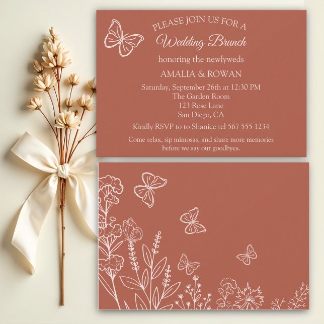 Invitation Fleurs de prairie Mariage Brunch (Créateur téléchargé)
