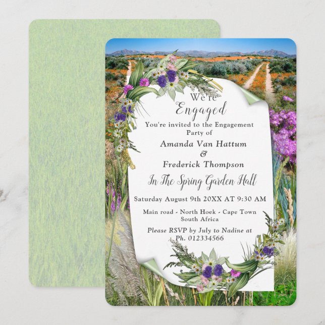 Invitation Fleurs de printemps écologiques sauvages (Devant / Derrière)