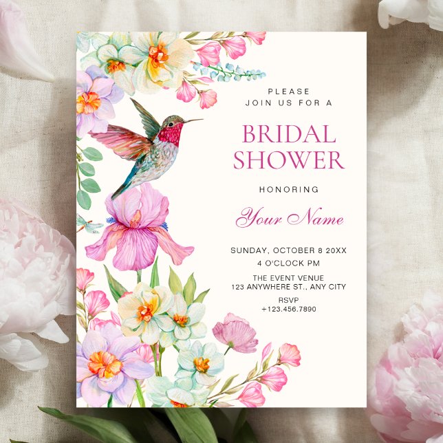 Invitation fleurs de printemps fête de mariage (Créateur téléchargé)