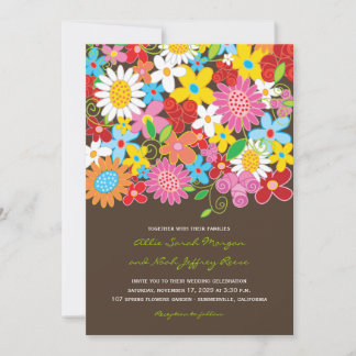 Invitation Fleurs de printemps Jardin Mariage fantasque Invit