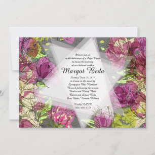 Invitation FLEURS DE PRINTEMPS PEINTES Invitation-Grey