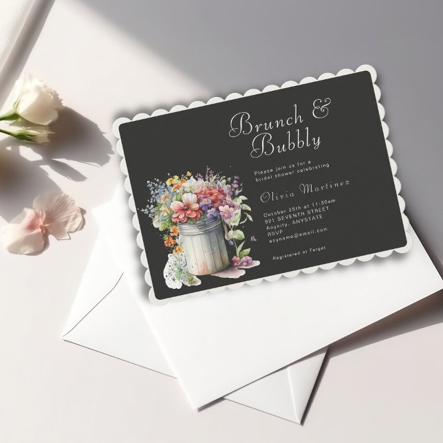 Invitation Fleurs de printemps romantiques Vase Fête des mari (Créateur téléchargé)