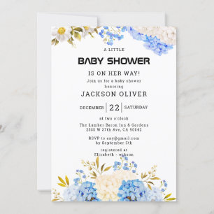 Invitation Fleurs de printemps Simple Baby shower fille