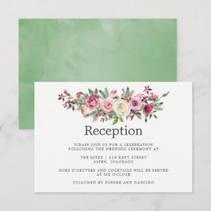 Invitation Fleurs de réception de mariage d'hiver