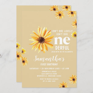 Invitation Fleurs de soleil aquarelle n'est-elle pas un anniv