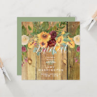 Fleurs de soleil Bois rustique et Fête des mariées