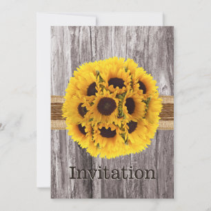 Invitation Fleurs de soleil de campagne Twine & Fête des mari